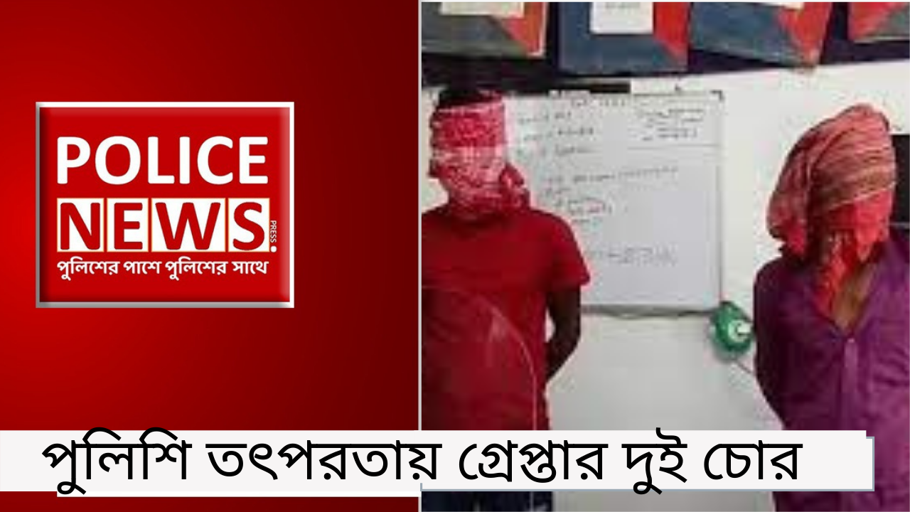 পুলিশি তৎপরতায় গ্রেপ্তার দুই চোর